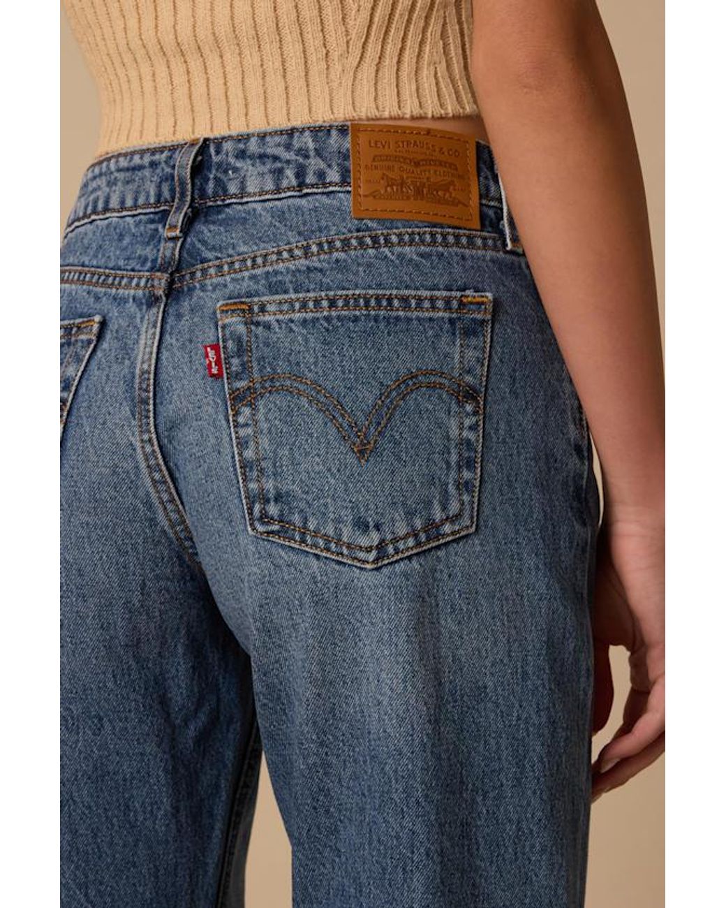 Levi's Blue Low Straight Medium Wash Jeans