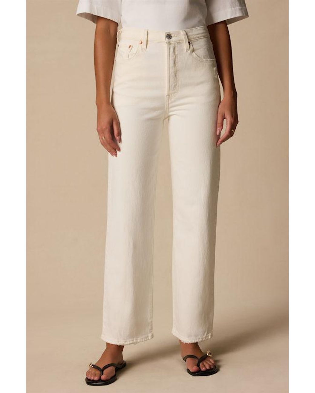 Levi's Natural Ribcage Denim Straight Ankle Jeans
