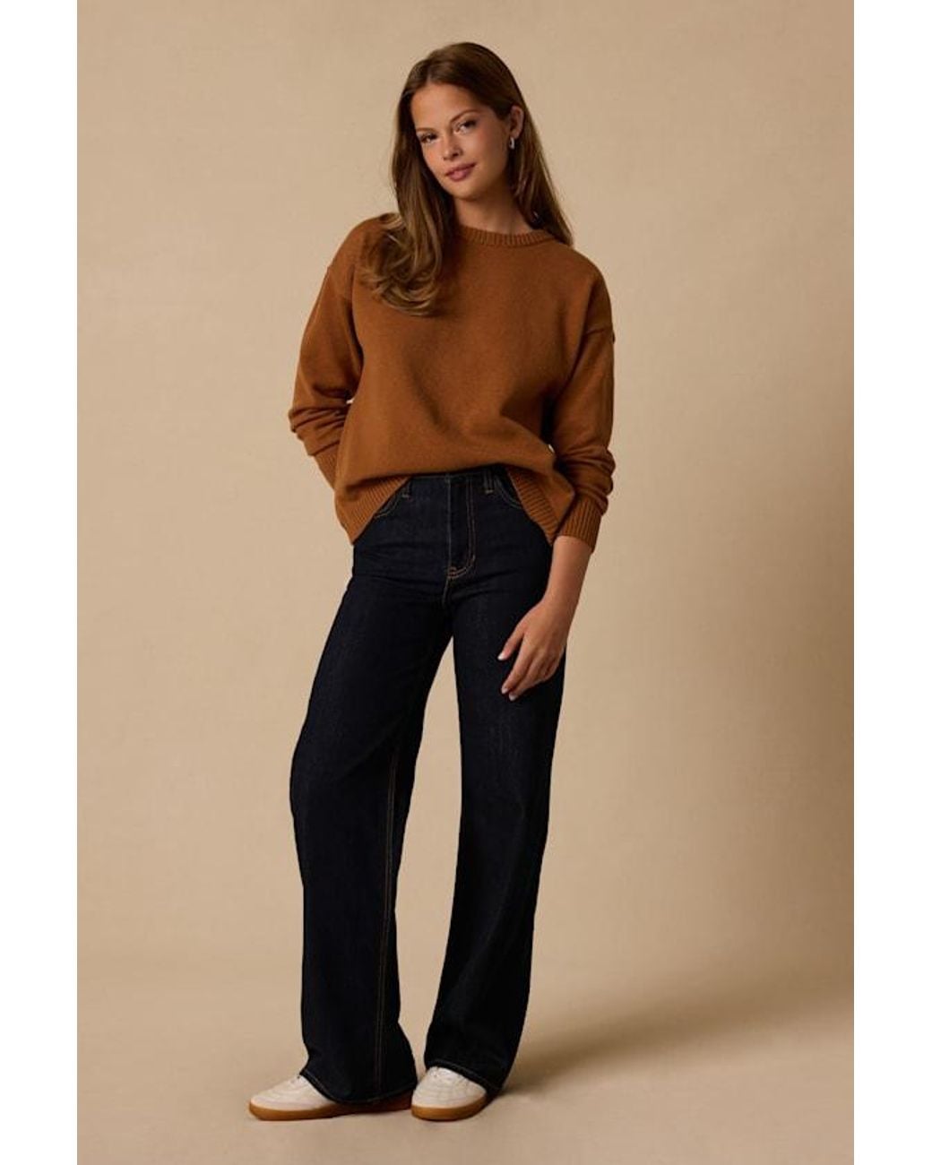Lulus Brown Lyone Cross-Back Sweater