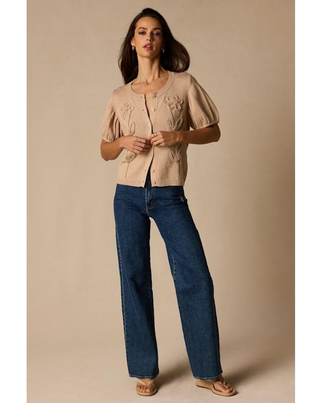 Lulus Blue Susan Short Sleeve Button-Up Cardigan