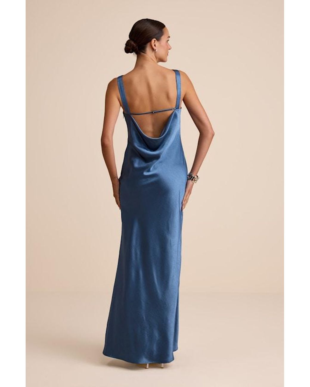 chinese dress ladies Lois Maxi Dress in Slate Blue  A Closet Full of Dresses