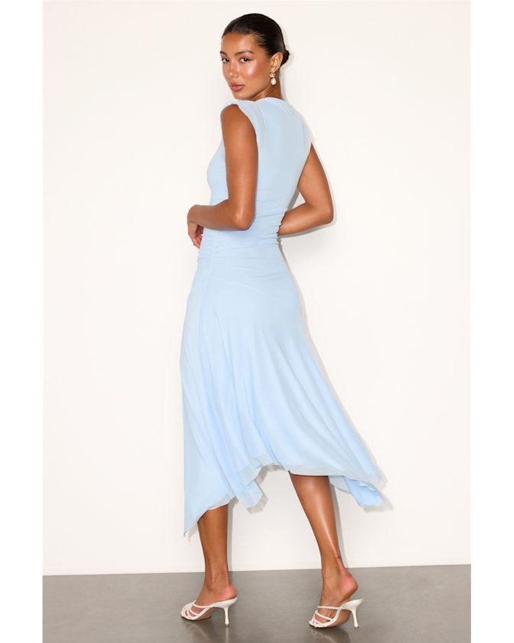 Lulus White Octavia Mesh Drop Waist Midi Dress