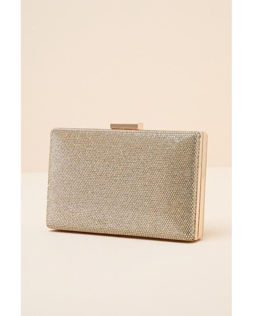 Lulus Red Moonbeam Rhinestone Clutch