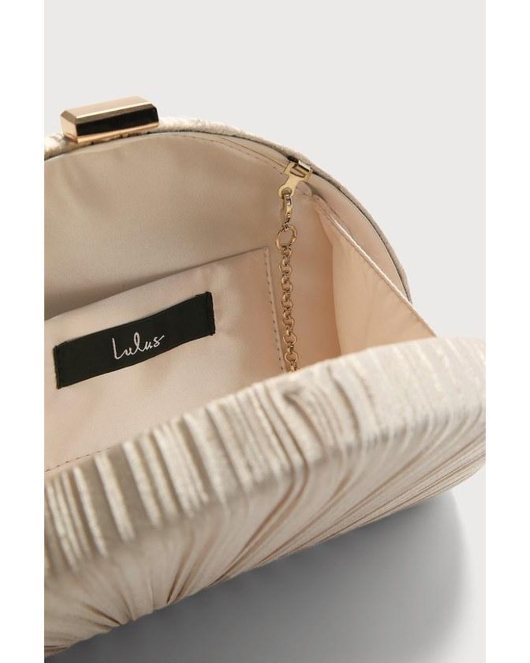 Lulus Black Pleat Perfection Satin Pleated Hard Clutch