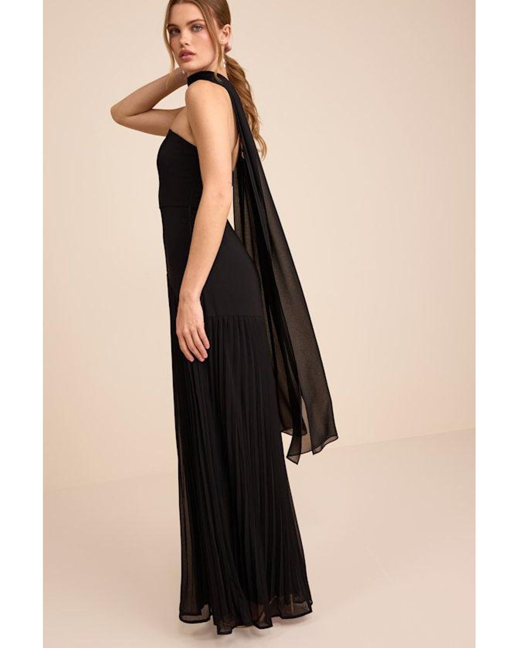 Lulus Black Neave Chiffon Sash Scarf