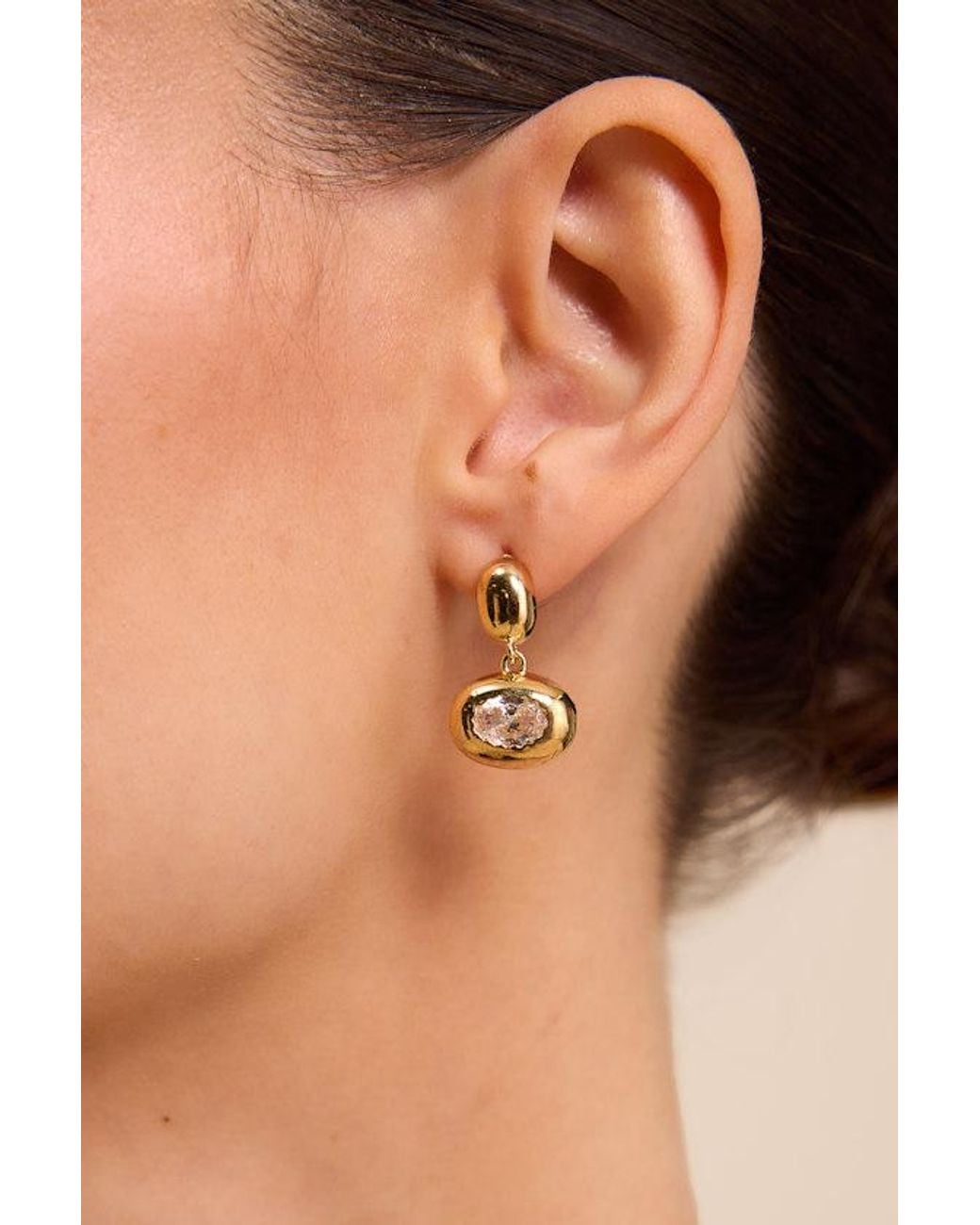Lulus Black Quinlin Rhinestone Earrings