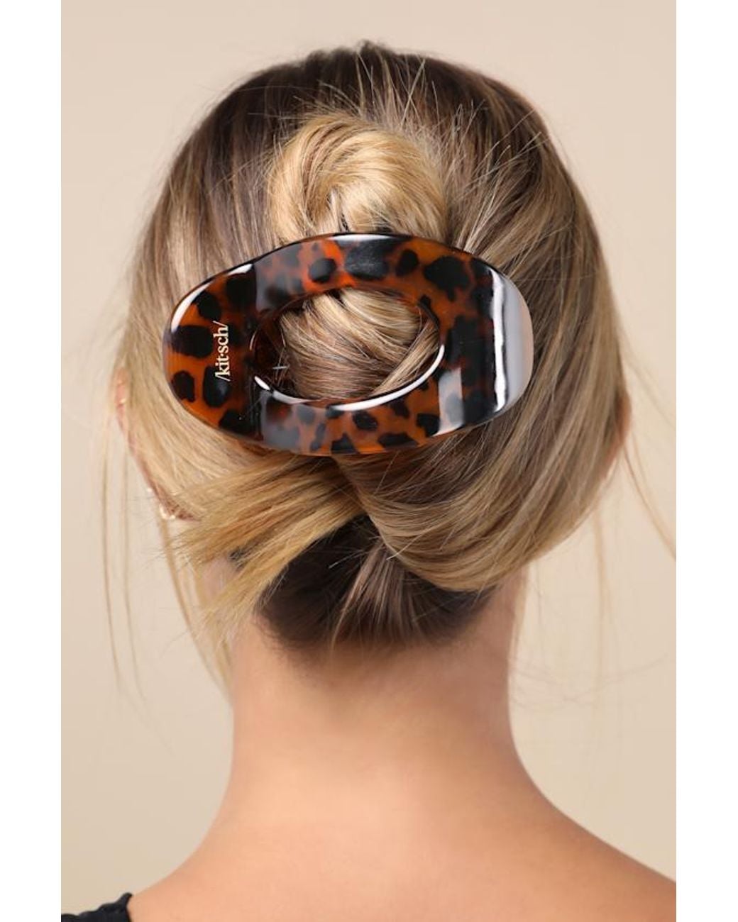 Kitsch Orange Flat Tortoiseshell Cloud Clip