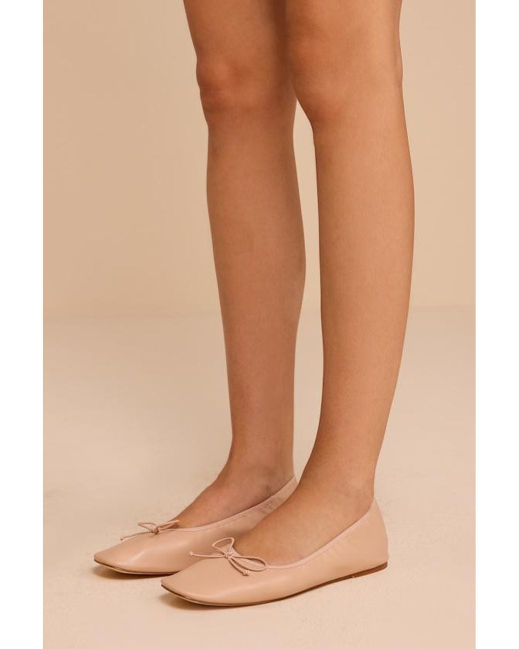 Lulus Natural Marcine Light Nude Ballet Flats