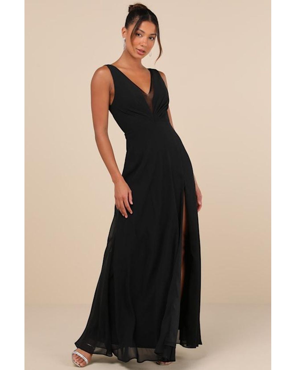 Lulus Black Simply Immaculate Backless Maxi Dress