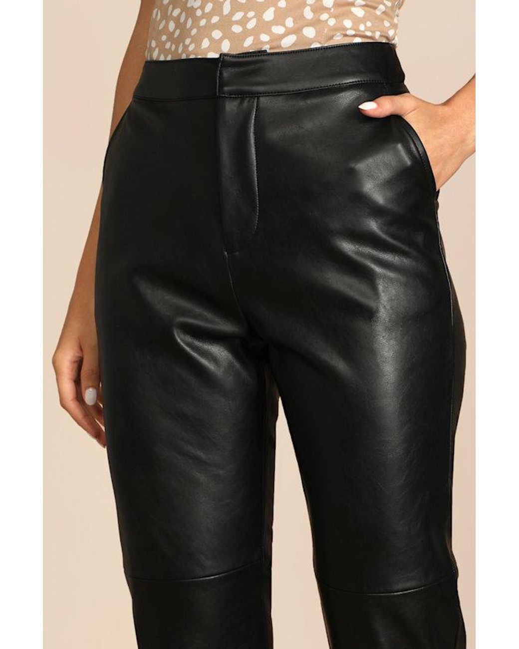 Lulus Natural Open Minded Vegan Leather Pants