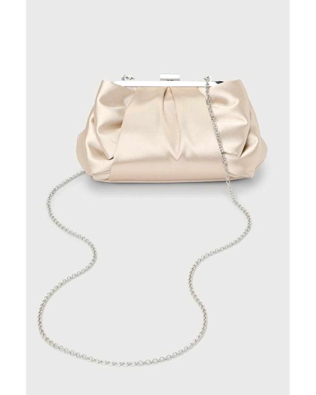 Lulus Natural Something Special Satin Clutch