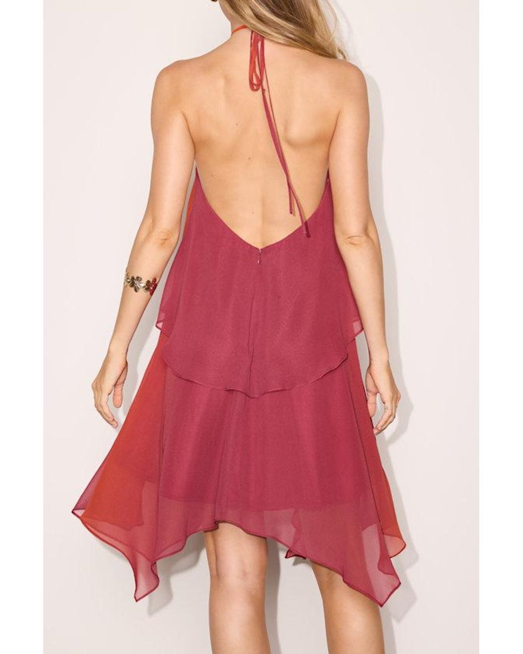 Lulus Midsummer And Ombre Tiered Mini Dress