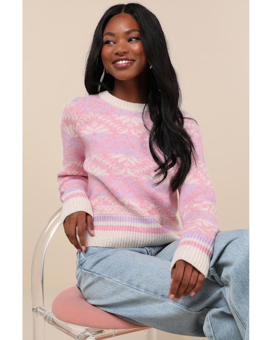 Lulus Brown Delightful Weather And Pullover Sweater