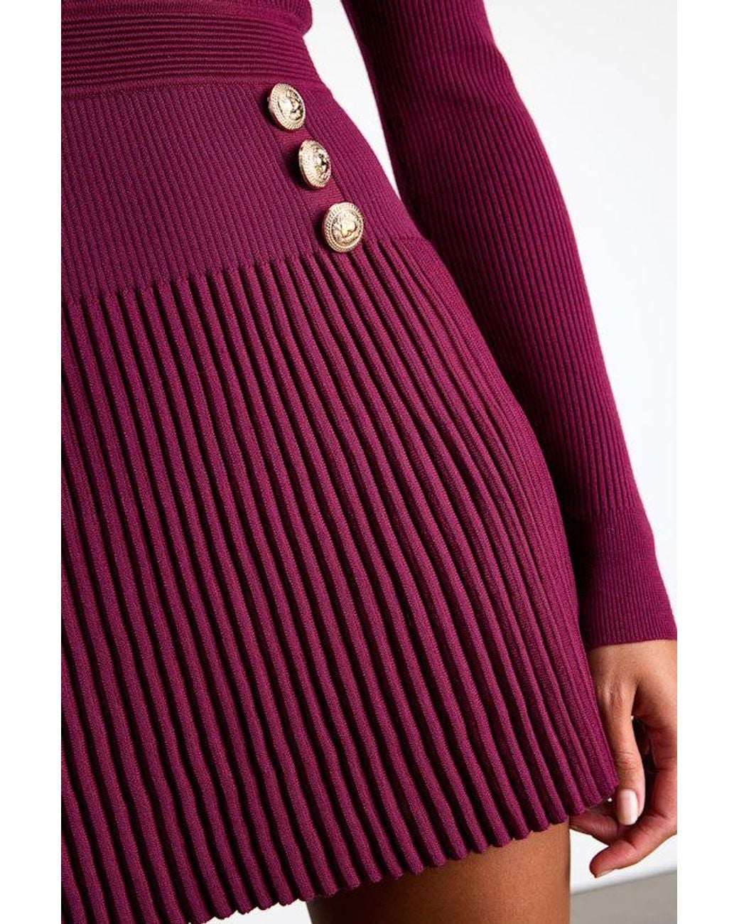 Lulus Red Chicest Crush Plum Ribbed Long Sleeve Mini Sweater Dress