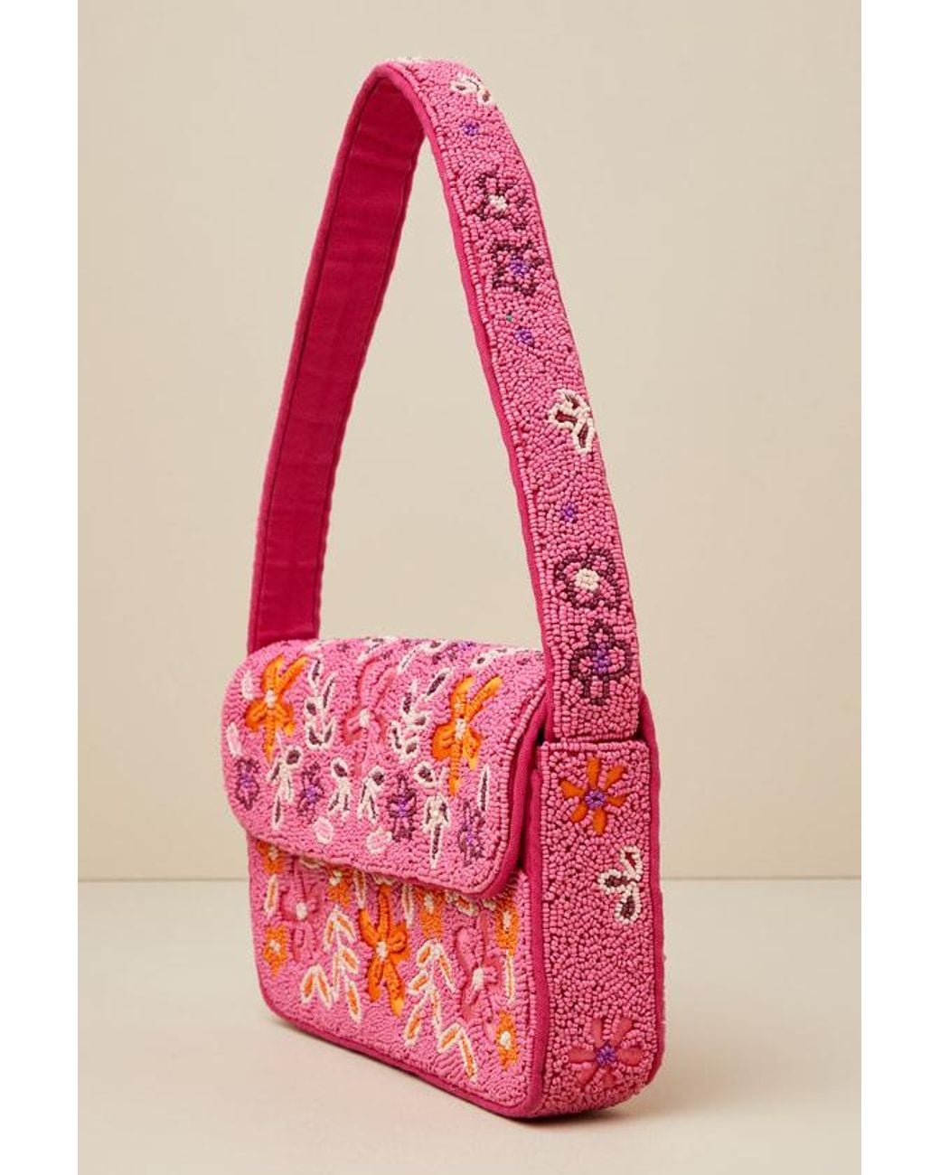 Lulus Multicolor Bold Accent Multi Beaded Shoulder Bag
