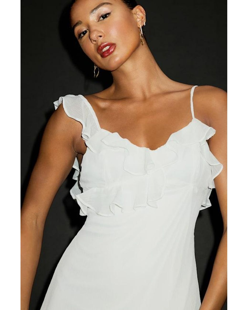 Lulus Black Captivating Always Ruffled Asymmetrical Mini Dress