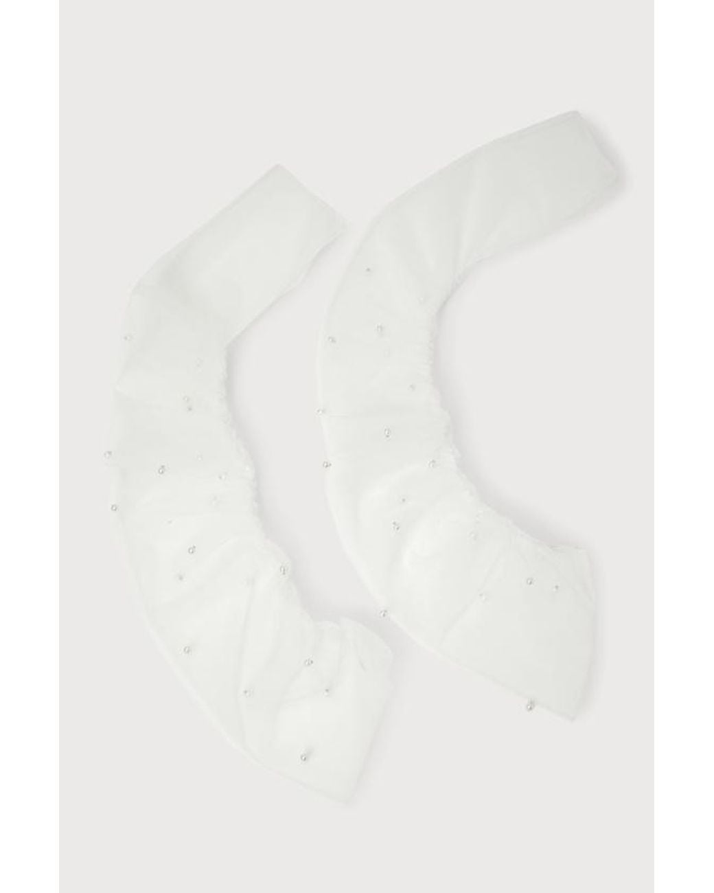 Lulus Natural Simple Poise Mesh Pearl Fingerless Gloves