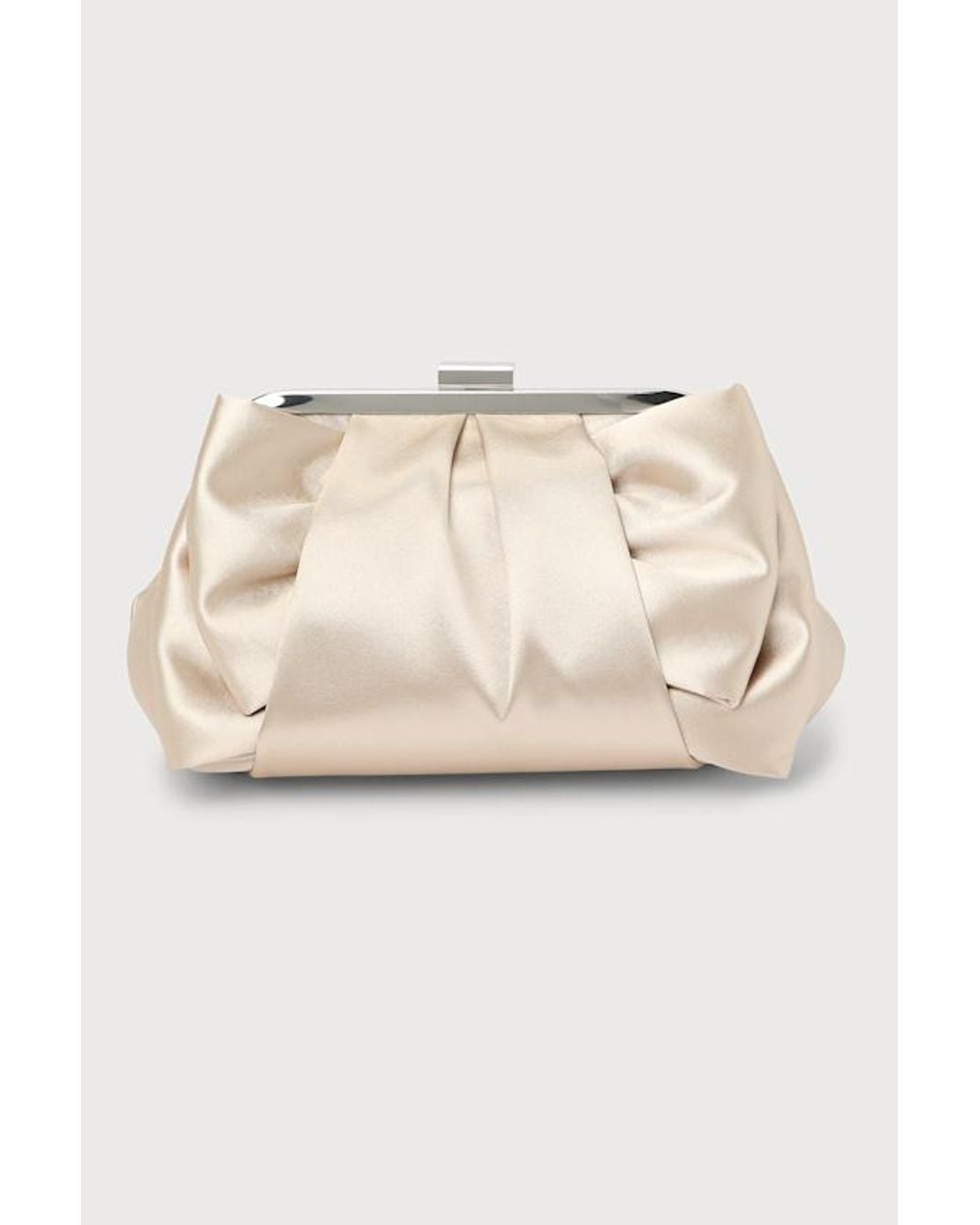 Lulus Natural Something Special Satin Clutch