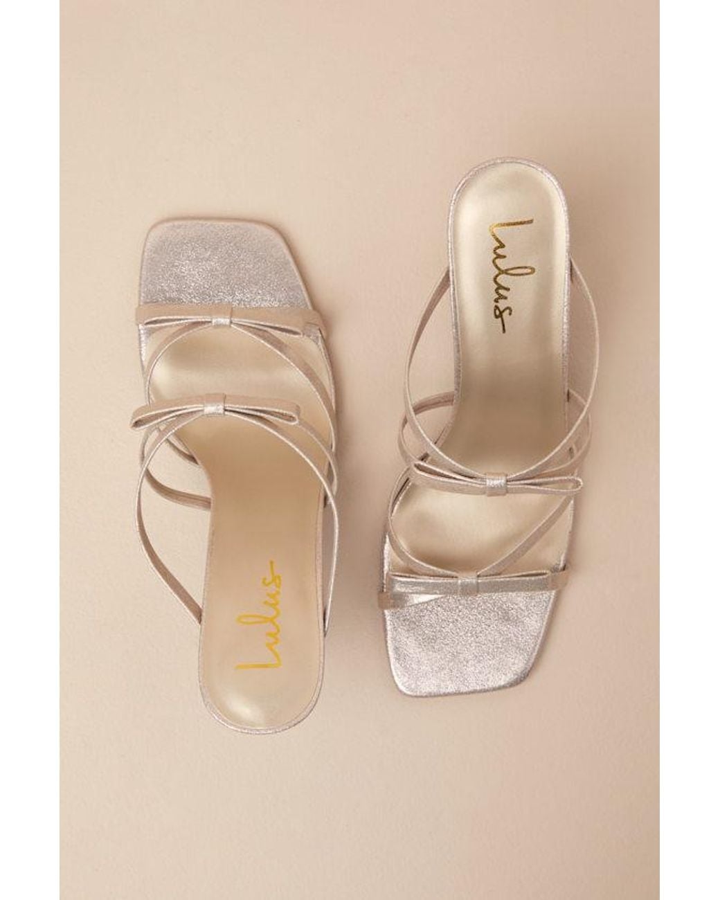 Lulus Yellow Pascaline High Heel Slide Sandals