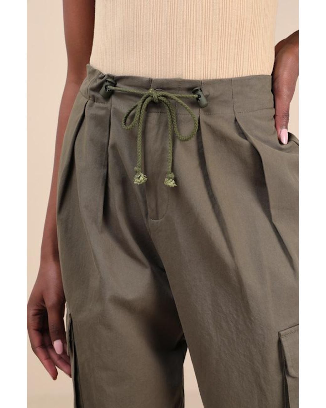 Lulus Natural Greeta Straight Leg Cargo Pants