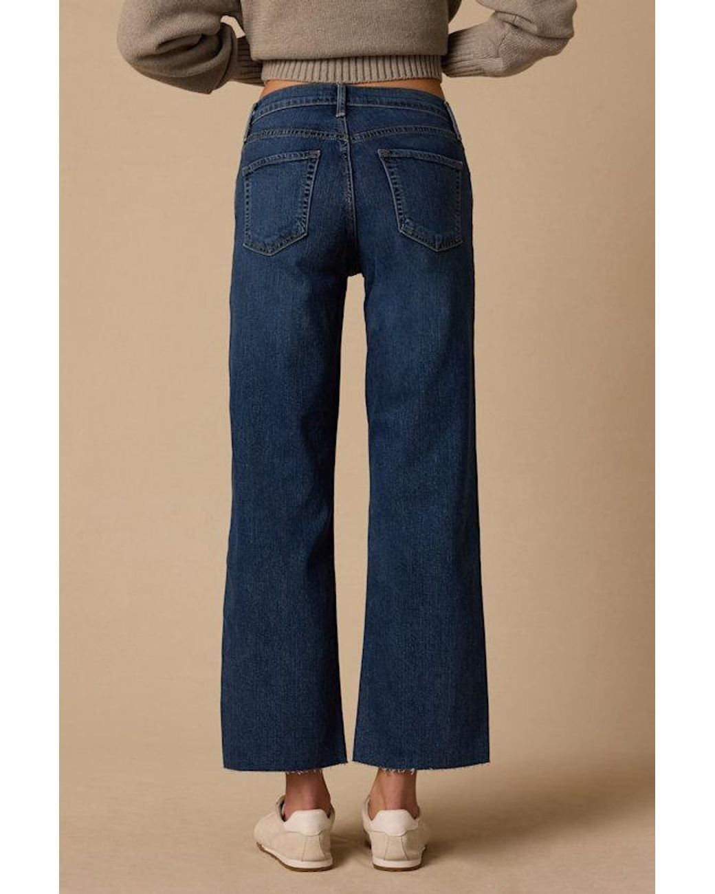 Just Black Blue The Mid Rise Classic Straight Dark Wash Denim Jeans