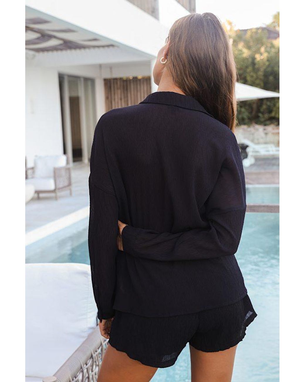 Lulus Black Style Update High-Waisted Shorts