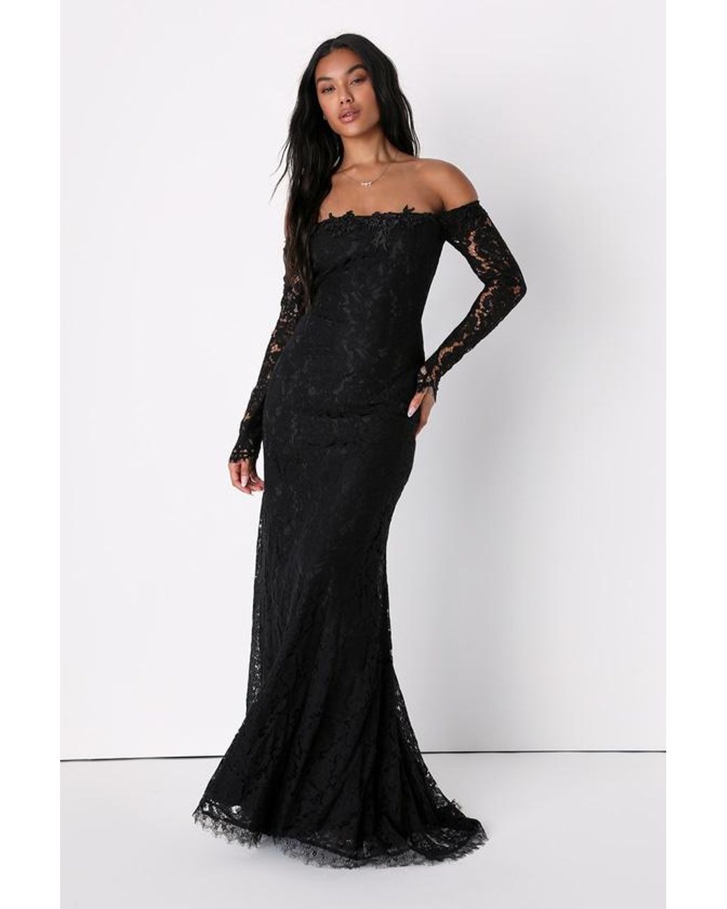 lulus black off the shoulder dress Lulus | Black Mesh Ruched Off-the-Shoulder Maxi Dress | Womens | X-Small