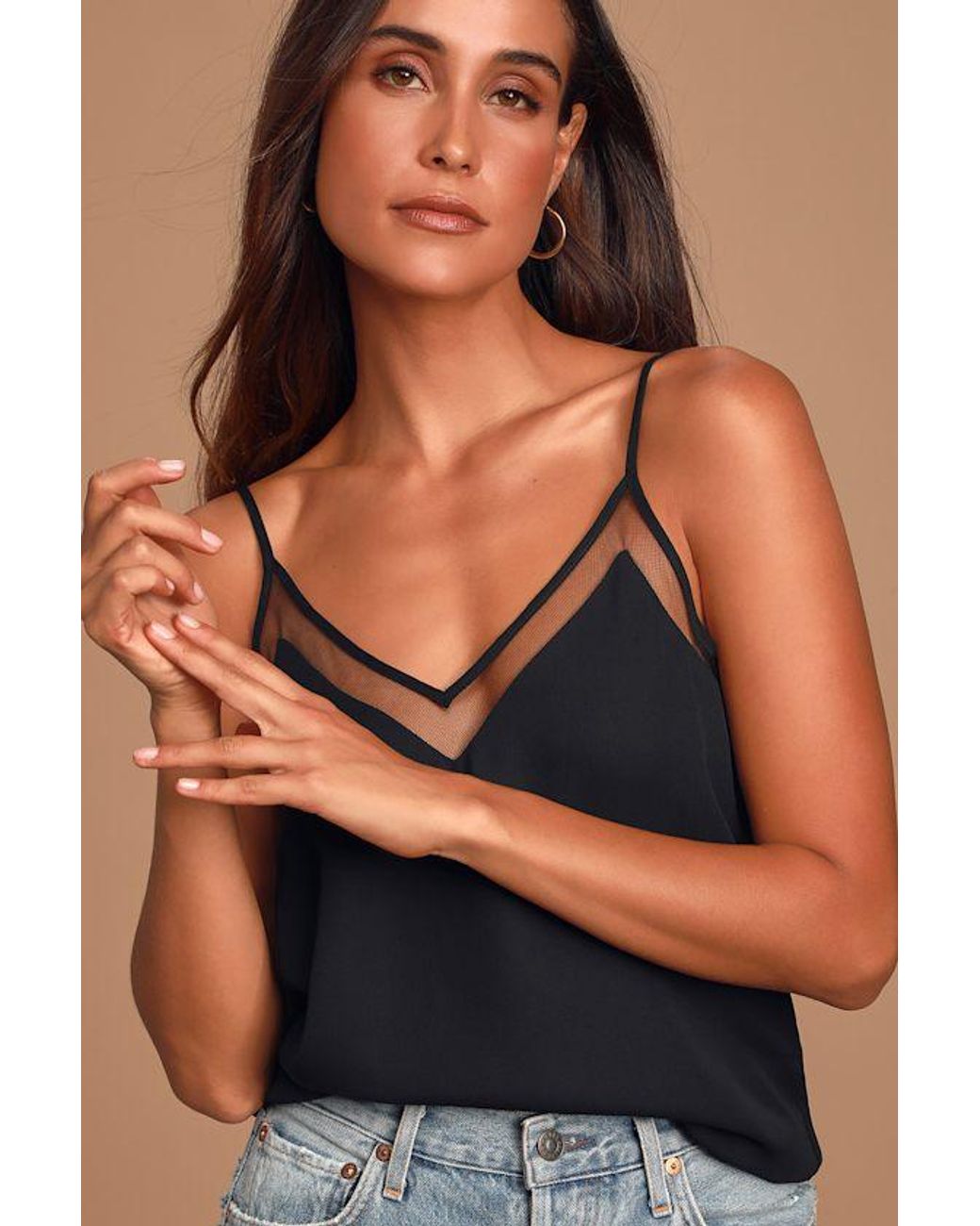Lulus Brown Sweet Fling Mesh Tank Top