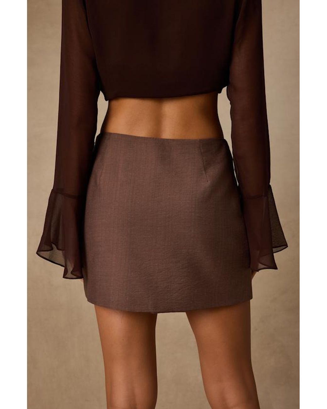 Lulus Brown Jordan High-Rise Mini Skirt
