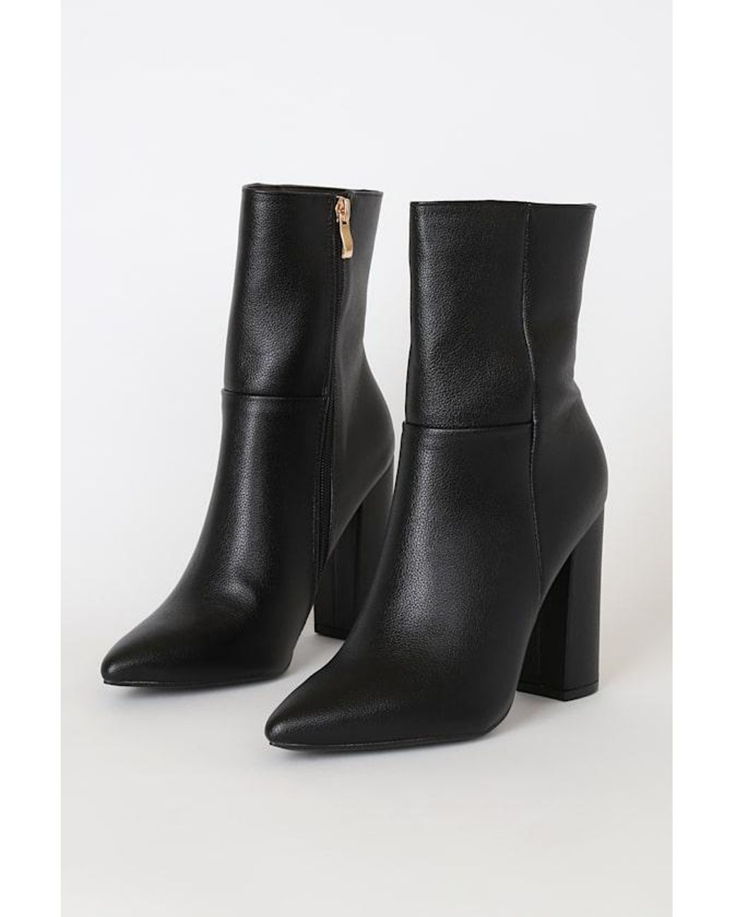Lulus Blue Dawson Pebble Pointed-Toe Mid Calf Boots