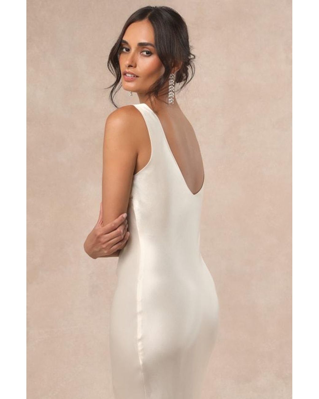 Lulus Natural Love All Of Me Satin Maxi Dress
