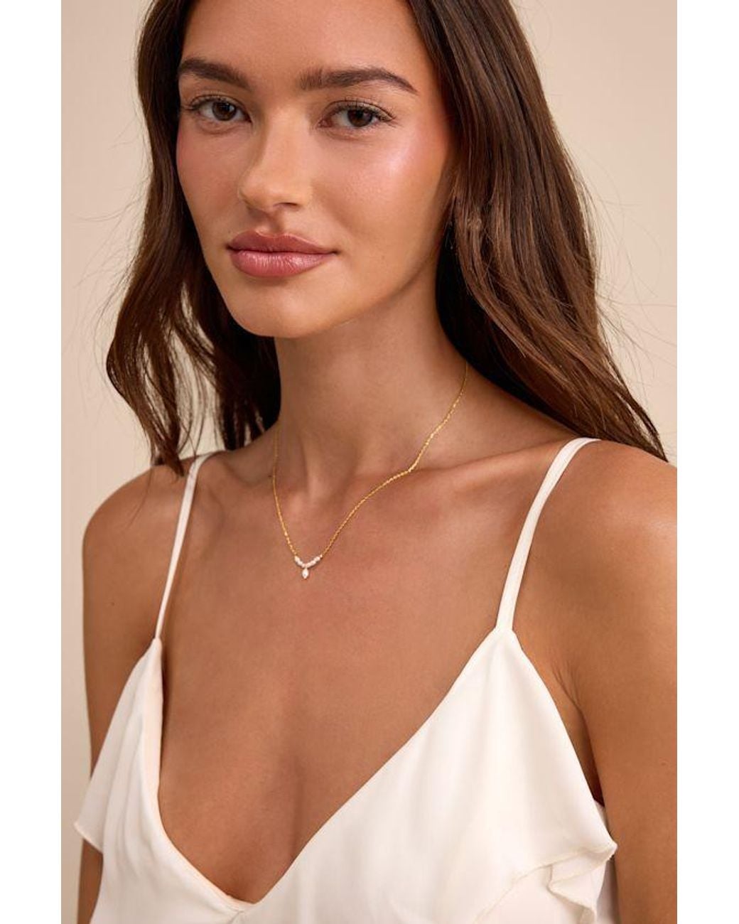 Lulus Natural Kyrie 14Kt Pearl Necklace