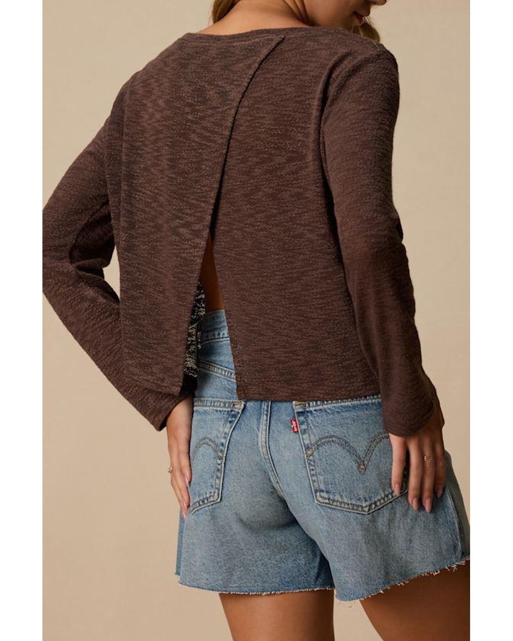 Lulus Brown Wyatt Cross Back Sweater