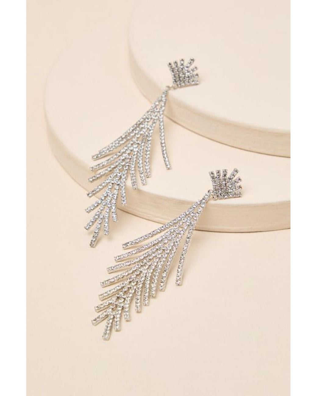 Lulus Purple Babylon Rhinestone Earrings