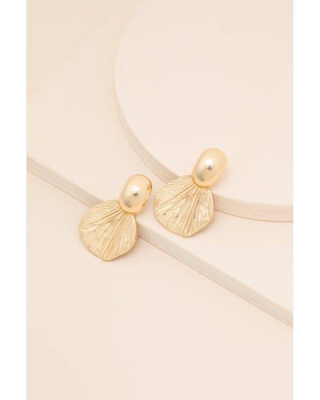 Lulus Natural Eviana Leaf Drop Earrings