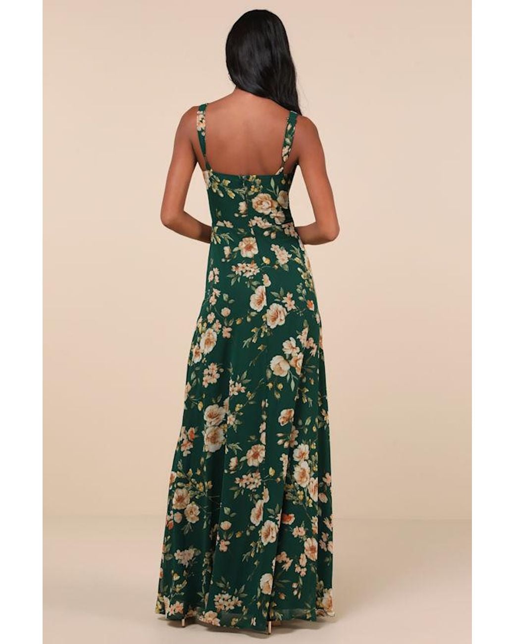 Lulus Blue Remarkable Arrival Floral Sleeveless Maxi Dress