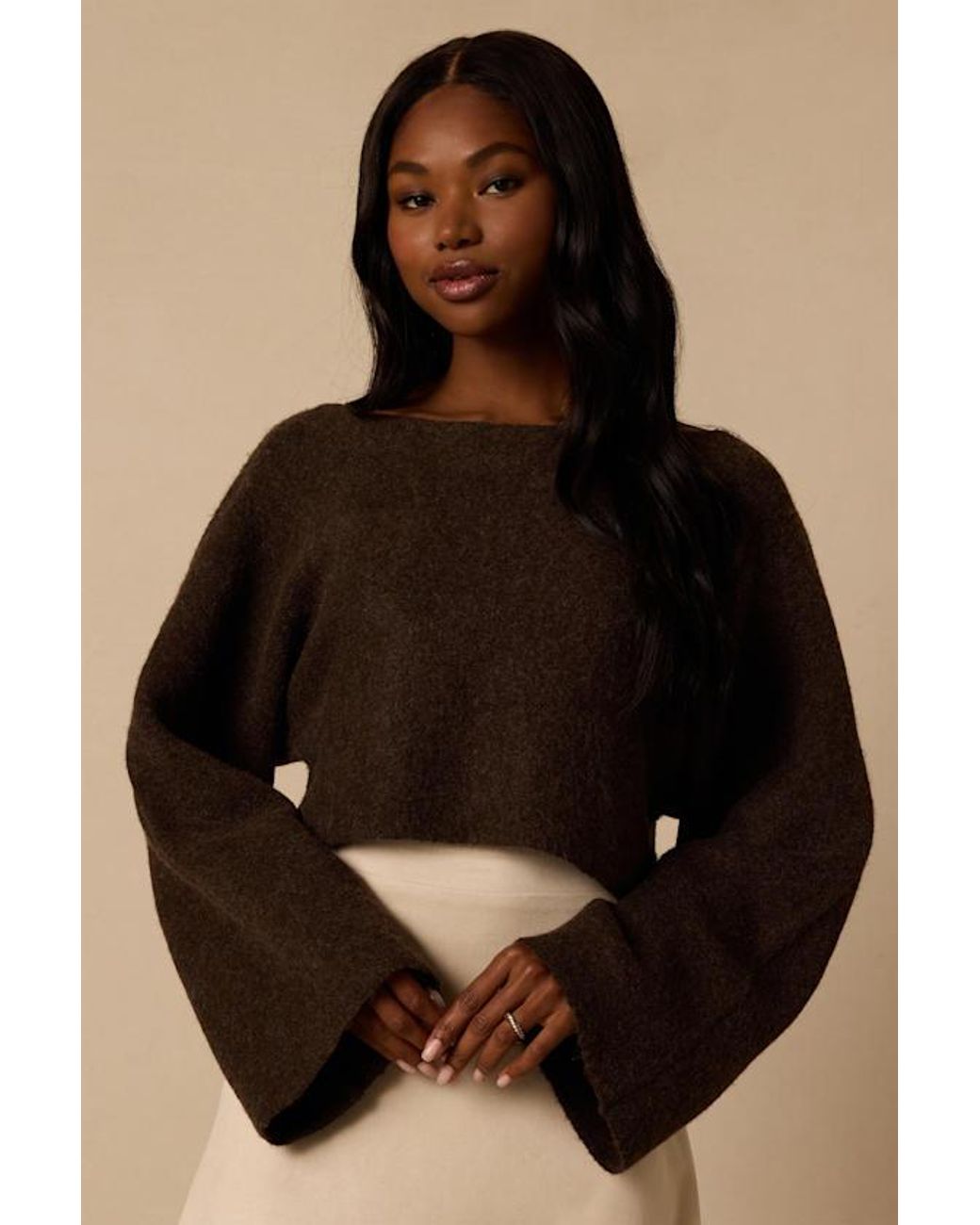Lulus Black Bhodi Cropped Sweater