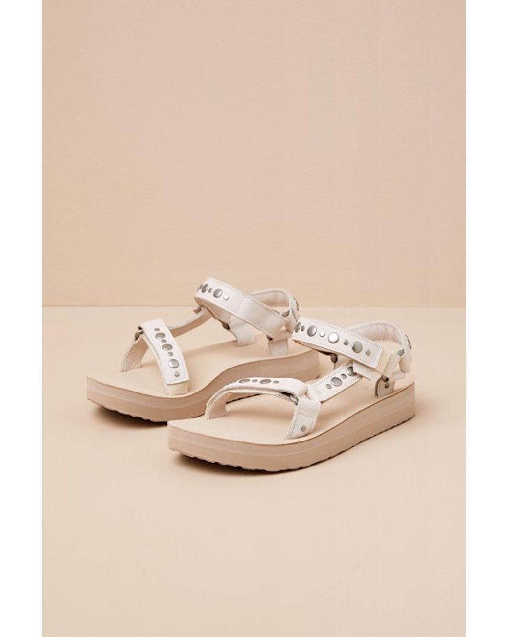 Teva Blue Midform Universal Coconut Studded Leather Sandals