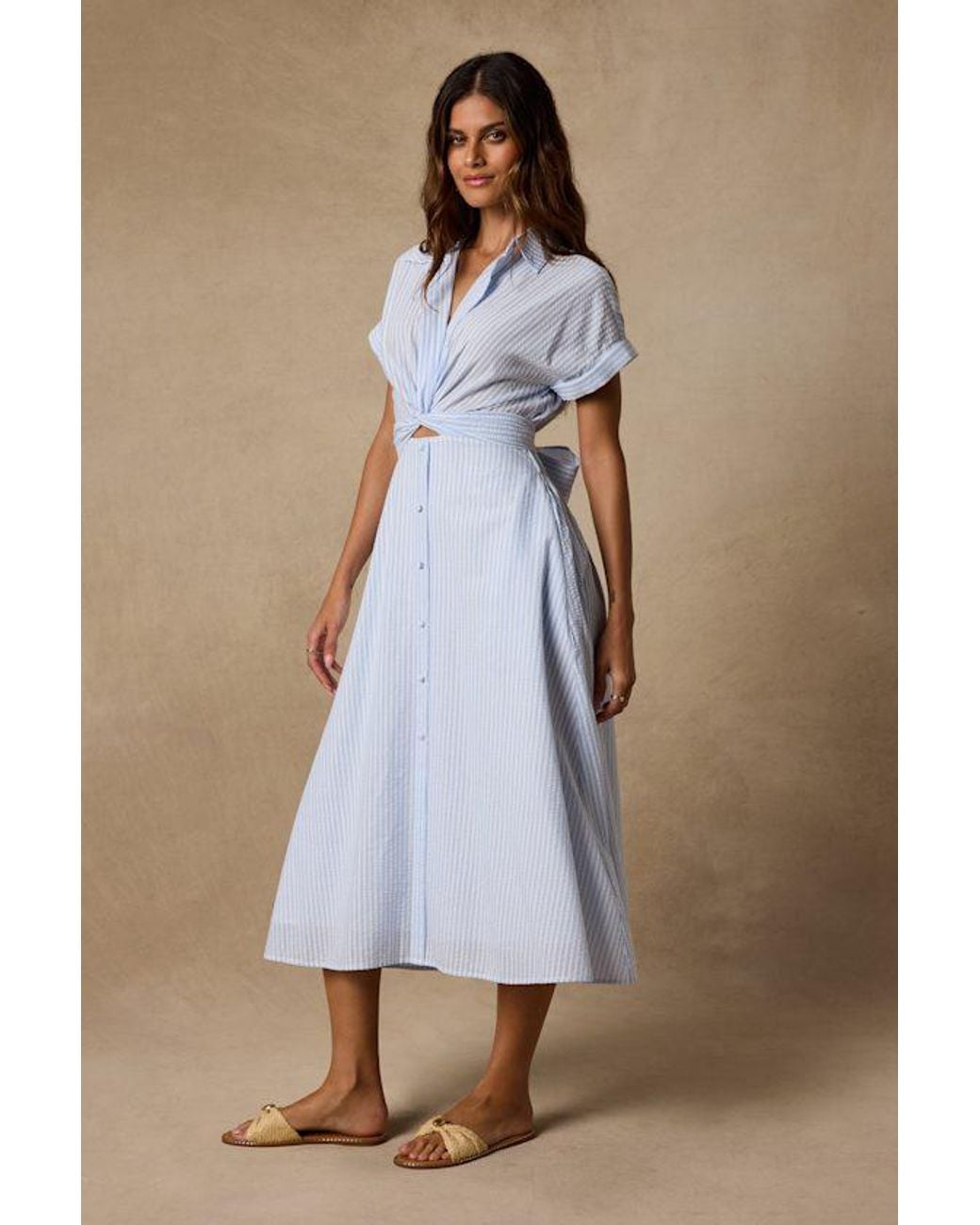 Lulus White Adorable Impression And Midi Dress With Pockets