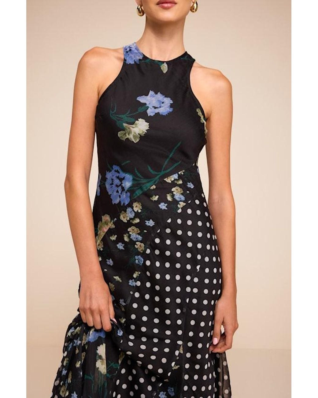 Lulus Black Alice Multi Print Maxi Dress