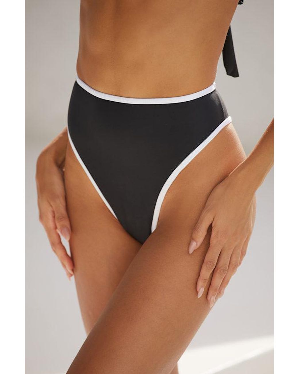 Lulus Multicolor Parker High-Waisted Bikini Bottoms