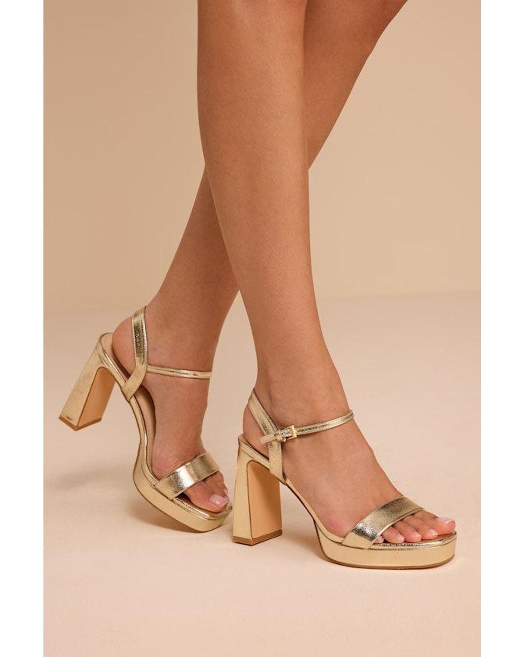 Lulus Natural Reeze Platform High Heel Sandals