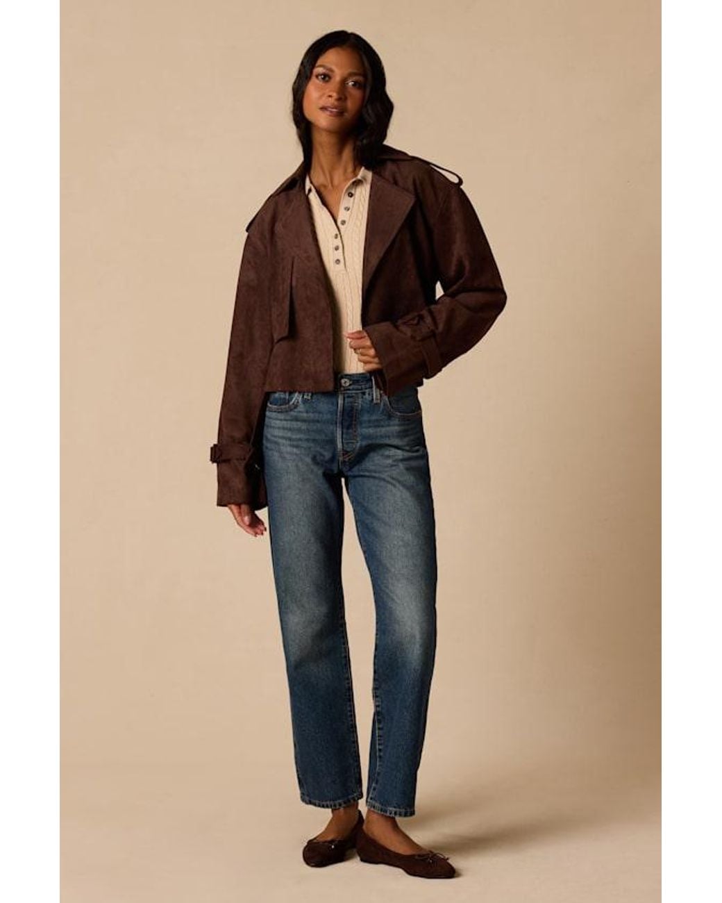 Lulus Blue Hayden Suede Moto Jacket