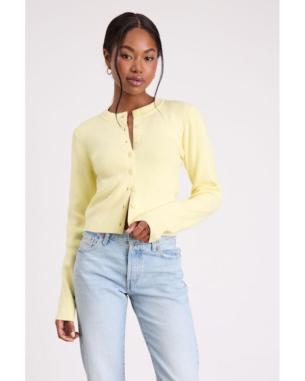 Lulus Blue Araya Button-Up Cardigan