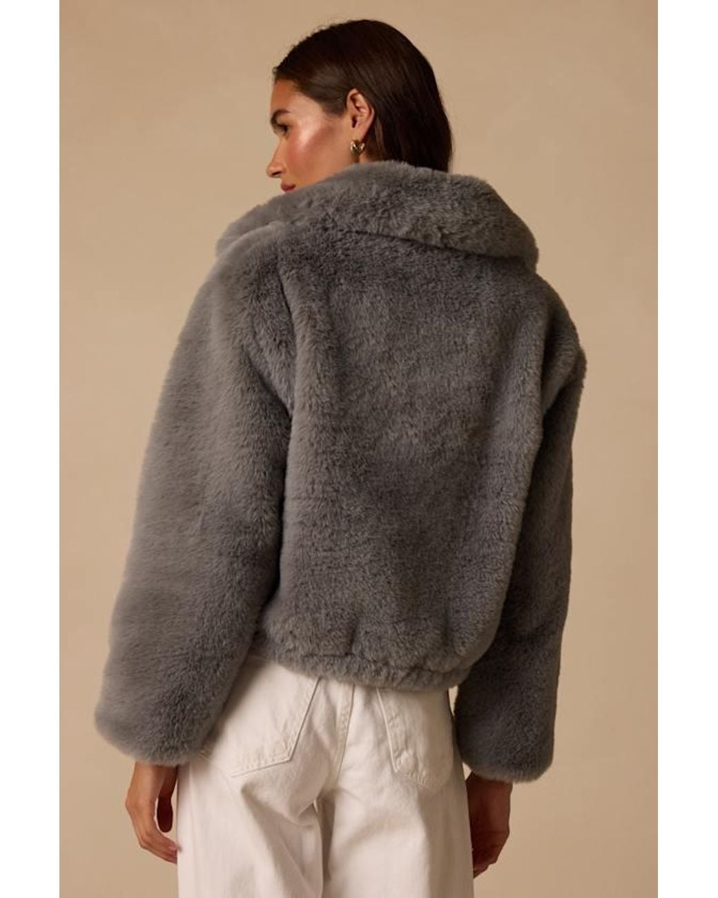 Lulus Brown Heaven Faux Fur Jacket