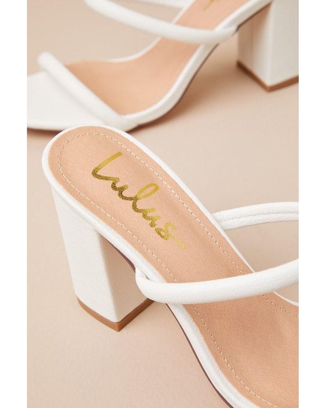 Lulus Natural Addien High Heel Sandals
