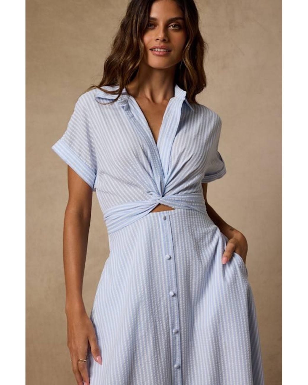 Lulus White Adorable Impression And Midi Dress With Pockets