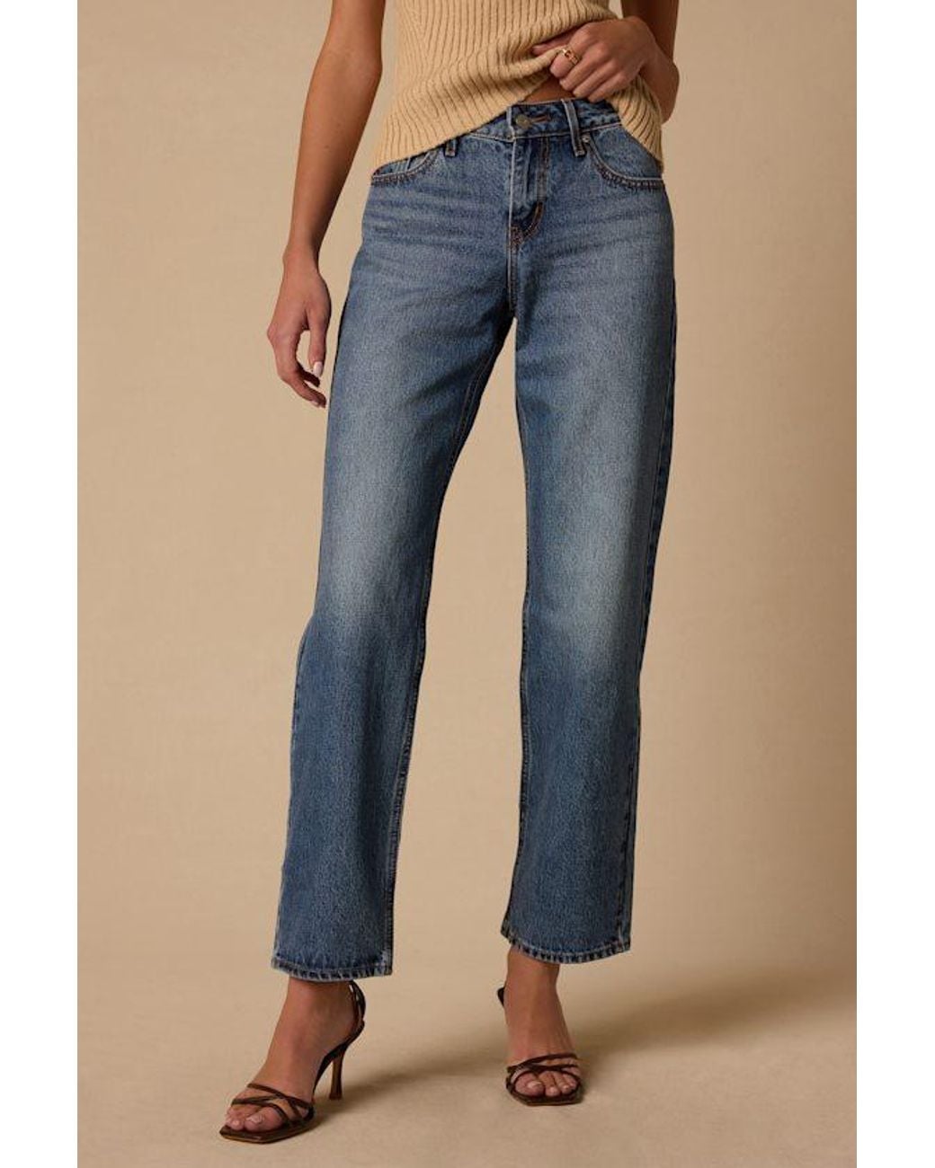 Levi's Blue Low Straight Medium Wash Jeans