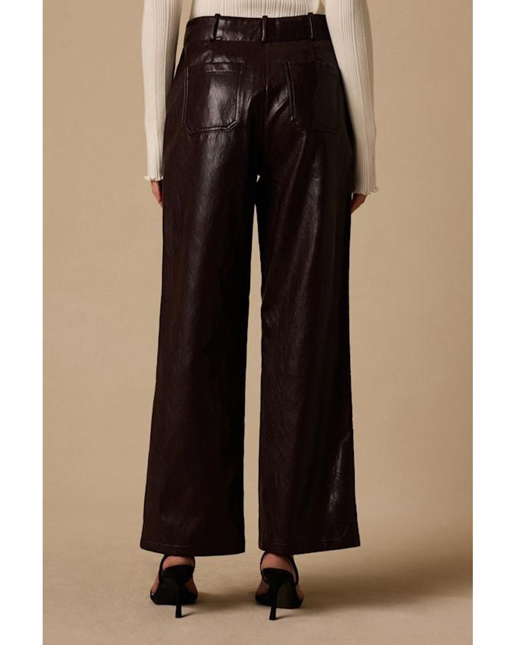 Lulus Natural Markie Faux Leather Pants