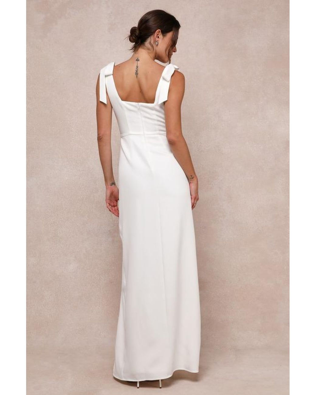 Lulus Natural Your Sweetie Tie-Strap Column Maxi Dress